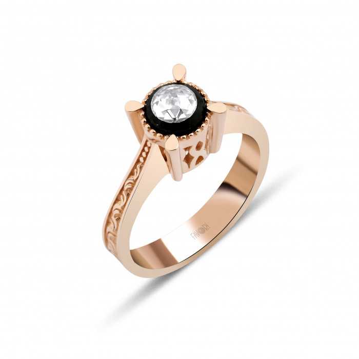 Diamant Ein-Steiner Ring