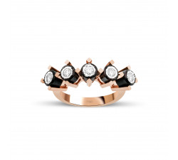 Diamant Fünf-Steiner Ring