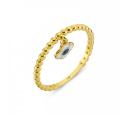 Gold Nazar Boncuklu Ring