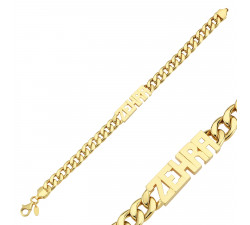 Gold Beş Buchstabenli Armband