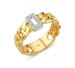 Gold Buchstaben Ring